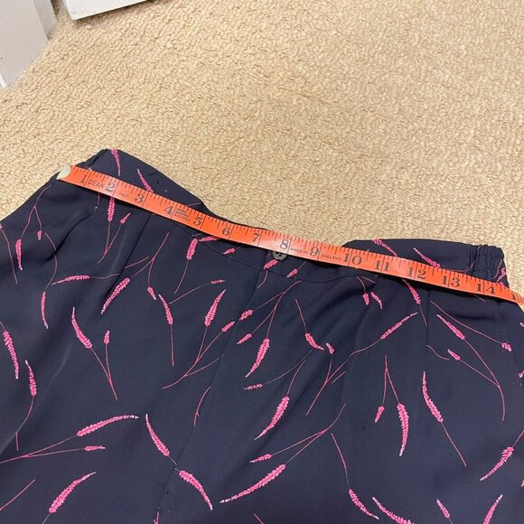 Vintage Floral Botanical Print High Waist Trousers Black Pink - Picture 9 of 9